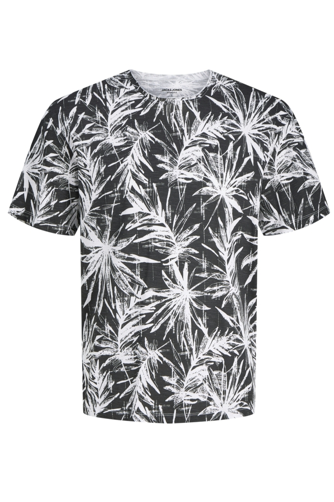 JJEBRYAN AOP TEE S/S O-NECK NOOS 12268126 Black